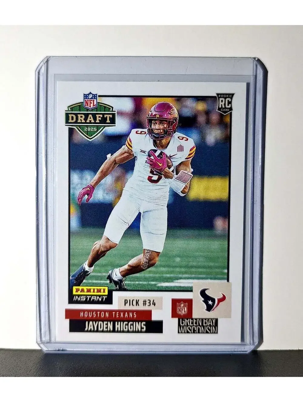 Jayden Higgins Rookie 2025 NFL Draft #28 Football Card Houston Texans 1 of 797